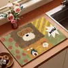 Tapete Drenaje Cocina Gato de la Suerte, Absorbente de Agua y Aceite, Tapete para Encimera del Hogar, Resistente al Calor, Resistente a la Suciedad, Tapete Antideslizante para Comedor, Tapete de Diatomeas