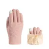 Luvas de dupla camada novas transfronteiriças com forro de fleece, espessadas, jacquard de fleece ártico, luvas quentes de inverno para ciclismo e esqui