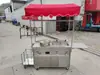 Carro para snacks de puesto de mercado nocturno, carro freidora comercial de vidrio multifuncional, máquina de cocina de Guangdong, carro de barbacoa