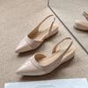 Sandalias Cerradas Estilo Francés 571-1 para Mujer, Calzado de Verano para Exteriores, Nuevas 2026 sin Cierre Punta Fina Planas Talla Grande Calzado para Mujer