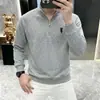 Sudadera de algodón pesado para hombre de 400 g, nueva moda otoño 2026 marca de tendencia sudadera con cuello alto bordado para hombre, al por mayor