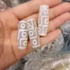 Pulsera Collar con Accesorios de Cuentas, Accesorios de Joyería de Cuentas Budistas, Cuentas Sueltas de Ágata Blanca Natural Dzi de Nueve Ojos del Tíbet Venta al por Mayor
