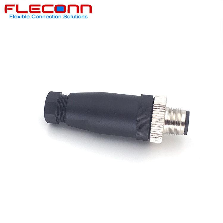 M12-5PIN-直型-组装式公头-IP67防水连接器