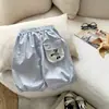 Pantalones finos de verano para niños, pantalones cortos casuales cropped elegantes de estilo coreano para niños pequeños, pantalones cortos tipo linterna de verano para niños