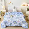 [Oferta Especial] Colcha Refrigerante de Aire Acondicionado de Verano, Algodón Lavable, Tamaño Individual/Doble, Adecuada para Dormitorios de Verano, Primavera/Otoño/Invierno, Colcha Delgada
