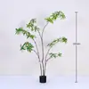 Planta Verde Artificial de Lujo Ligero Piedra de Agua Árbol de Banyan de Gama Alta Planta en Maceta de Pie para Interiores Sala de Estar Patio Decoración de Tienda Planta Verde Falsa