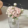 Aço Simulado Grama Fio Pérola Feijão Vermelho Buquê de Mão Embalagem de Buquê de Casamento Material DIY Feito à Mão Materiais Florais
