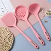 Juego de Utensilios de Cocina de Silicona de Fábrica Cuchara Resistente a Altas Temperaturas Grado Alimenticio Doméstico Sartén Antiadherente Espátula Especial Cuchara para Sopa Al Por Mayor