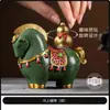 Adorno de Mascota de Té para Enriquecerse Rápidamente, Caballo Tang Giratorio Coleccionable, Decoración de Mesa de Té Estilo Chino que Atrae la Fortuna, Accesorios para Juego de Té