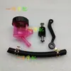 Cheliwu Depósito de Aceite de Cilindro Maestro Brembo Scooter Eléctrico Motocicleta Cilindro Maestro Tipo Empuje Modificado Depósito de Aceite Transparente Depósito de Líquido de Frenos Trasero