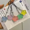 Lanyard para Teléfono con Purpurina Fina y Forma de Estrella Hinchada, Colgante para Bolso, Set de Regalo para Mejor Amiga, Cadena de Teléfono Transparente Hielo de Red
