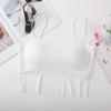 Camisola de seda gelada sem marcas, alça fina, cor sólida, bojo fixo, sem base de anel de aço, uso externo, lindo, costas envolventes, seios, sem alças, feminina