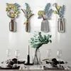 Vaso de Metal para Parede de Alta Venda na Amazon Decoração de Fundo Pintura Artística em Ferro Nova Decoração de Parede Pendurada para Sala de Estar, Casa e Quarto