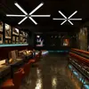 Tira de luz LED, ultrabrillante, para techo de tubo cuadrado de aluminio de oficina, tira de luz para aula, barbería, luz colgante comercial, hierro
