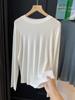 Camiseta Base Layer Tencel Lã! Macio e Aconchegante! Perfeito para usar em camadas com máscaras, Top de Roupa Íntima de Outono 503214, Estilo Japonês e Coreano