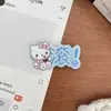 Grampo de Cabelo Colorido com Texto Gato Kt Presilha Lateral Ins Desenho Animado Fofo Coração de Menina Versátil Presilha Lateral para Franja