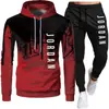 Venta al por mayor del fabricante Ropa nueva para hombre Traje de sudadera casual de terciopelo con estampado de cruz europeo y americano para hombre y mujer Dropshipping