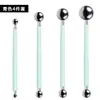 Conjunto de Ferramentas para Nail Art Haste Espiral Azul Profundo Suprimentos Removedores de Esmalte Pegador de Pedrarias com Ponta de Metal Canetas Profissionais para Nail Art Conjunto de 5 Peças
