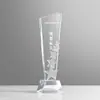 Troféu de cristal personalizado com gravação a laser, prêmio de estrela de cinco pontas, mini troféu comemorativo de design criativo de alta qualidade, feito sob medida para competições infantis