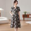 Elegante Vestido de Verão para Mães de Meia-Idade, Novo Estiloso Vestido de Chiffon 2026 para Mulheres de 40-50 Anos