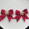 Estrella Roja de Año Nuevo Lazo Accesorios para Ropa DIY Adorno para Cabeza Pasador Lazo Cola de Milano Decoración para Funda de Teléfono Móvil