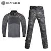 Fabricante Hanye Produz e Atacado Conjuntos de Fato de Sapo das Forças Especiais, Fatos de Sapo Camuflados Masculinos, Fatos de Sapo Táticos, Fatos de Sapo de Manga Comprida, Uniformes de Treinamento