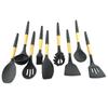 Nova espátula antiaderente de 9 peças ferramenta utensílios de cozinha terno espátula sopa coador colher ecologicamente correto cozinhar silicone cabo de madeira