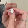 Anillo Abierto Geométrico de Doble Capa con Circonita Estilo Ins Corea del Sur Anillo de Dedo Nicho Moda Lujo Ligero Joyería de Alta Gama para Mujeres