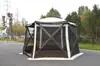 Tienda de campaña hexagonal automática de apertura rápida al por mayor, tienda plegable para exteriores, yurta para 5-8 personas, equipo de camping