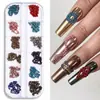 Nueva Joyería Caliente para Uñas ins Cadena Pequeña 12 Cajas Acero Dorado y Plateado Bola de Acero Pegatina Decorativa para Uñas DIY Cadena Metálica