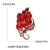Broche de ramo de aleación retro creativo de moda con diamantes de imitación, temperamento de alta gama, pin de joyería para solapa de traje de dama