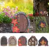 Adornos de Puerta de Elfo de Jardín Transfronterizos, Decoraciones de Jardín, Adornos para Jardín de Casa, Manualidades de Madera, Adornos de Doble Capa