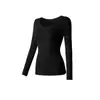 Ropa Interior Térmica Ultra Delgada de Alta Elasticidad para Mujer, Color Sólido, Sin Costuras, Invisible, Cómoda Ropa y Pantalones de Otoño, Traje de Capa Base Ajustado para Belleza de la Piel