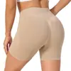 Shorts Aliexpress Transfronteiriços Tk Europeus e Americanos Calças de Yoga de Cintura Alta Femininas Pêssego Manga Curta Esportes Fitness Secagem Rápida Levanta Bumbum