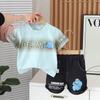 Camiseta de Elefante Bebé Traje de Manga Corta Verano Estilo Occidental Ropa Infantil Delgada Ropa Infantil Baby Boomer Guapo Niño de 1 Año