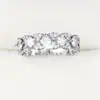 Anillo de Zirconia Brillante Geométrico en Forma de Diamante, Estilo Exquisito Dulce Fragancia, Anillo de Cobre Puro para Mujer, Venta al por Mayor de Joyería, Superventas Transfronterizo