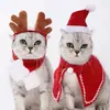 Chapéus, adereços de cabeça, cachecóis de Natal, capas, mantos de fantasia para cães e gatos de estimação transfronteiriços, roupas de Natal para animais de estimação