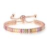 Kerastase Amazon Transfronterizo Productos Calientes Europeos y Americanos Pulsera de Circonita de Color para Mujer Completa de Diamante Cristal Tenis Al por Mayor Accesorios de Mano