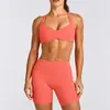 Conjunto Deportivo de Yoga Pilates Fitness ONER Transfronterizo A Prueba de Golpes Escote en V Profundo Espalda Sexy Hermosa Ropa para Fitness al Aire Libre