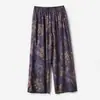 Calças de Viscose de Verão em Estoque para Mulheres, Calças Finas de Perna Larga, Calças Cropped de Algodão Artificial, Calças Lanterna, Roupa Feminina de Verão, Tamanho Plus