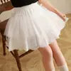 Fábrica de Origem Saia Curta Infantil Primavera e Outono Nova Renda de Tule Algodão Saia Curta Meninas Estilo Coreano Laço Saia de Camadas