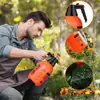 Rociador de Bomba Manual para Jardín Naranja (Junta FKM), Botella Pulverizadora a Presión para Césped con Boquilla Ajustable