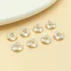Color Oro Cobre 18K Encaje Ondulado Separador Separador Perla DIY Pulsera Hecha a Mano Collar Joyería con Cuentas Accesorios