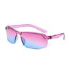 Nuevas gafas de sol deportivas con espejo multicolor opcionales, gafas de sol unisex de media montura retro de moda