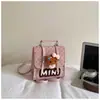 2026 Nuevo Estilo Coreano Piel Mate Oso Pequeño Niños Estudiante Maletín Tres Usos Hombro Único Bandolera Mochila Bolsa Escolar Femenina