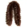 Venta directa de fábrica de ribete de pelo sintético de mapache, adecuado para combinar con sudaderas, suéteres y chaquetas. Accesorios de cuello de piel desmontables personalizables