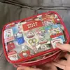 Bolsa de Maquillaje Transparente de PVC Nueva Dibujos Animados Portátil Gran Capacidad Impermeable Bolsa de Almacenamiento para Cuidado de la Piel Neceser Estilo Japonés Portátil
