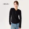 Sudadera de Mujer Jersey de Felpa Mejorado con Terciopelo Alemán para Otoño e Invierno, Nueva Sudadera con Media Cremallera Cálida de Manga Larga Ajustada con Capucha Semiabierta