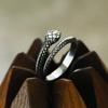 Anillo de Moda para Hombre de Acero de Titanio con Serpiente del Zodíaco Enrollada Año del Zodíaco Serpiente 2025 Este Año de la Vida Anillo de Dedo Simple Avanzado