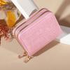 Nueva cartera para mujer, tipo tarjetero, tipo sobre, con estampado de cocodrilo y explosiones transfronterizas.